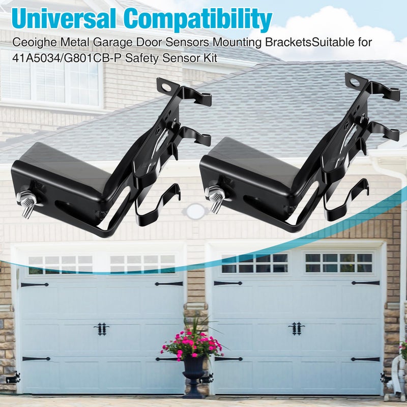 Ceoighe 2 Pcs Garage Door Sensors Bracket, Replacement for 41A5034 Safety Sensor Kit Brackets, Compatible with Craftsman/Chamberlain/Liftmaster Garage Door Sensor - Image 3